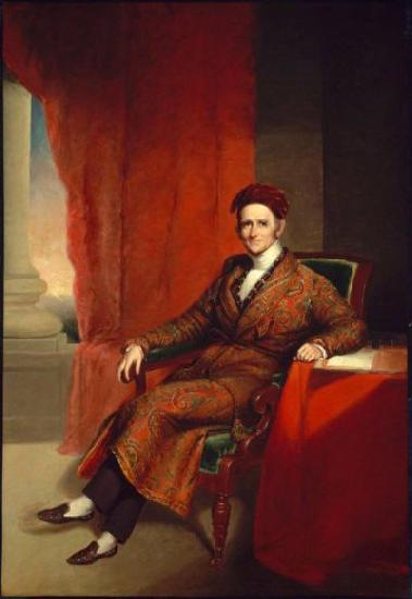 Chester Harding Amos Lawrence. about 1845. By Chester Harding, American oil painting picture